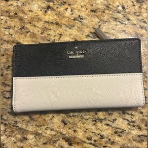 Kate spade wallet black beige